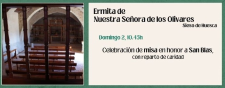 Imagen Celebración de misa en honor a San Blas, en Sieso de Huesca