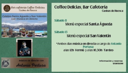 Imagen Menú especial Santa Águeda, en el bar cafetería Coffee Delicias